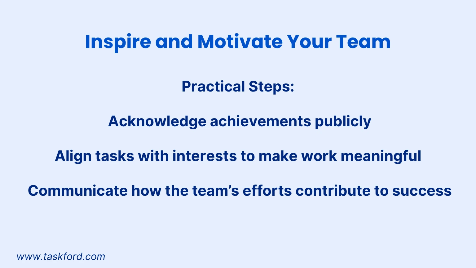 Inspire and Motivate Your Team