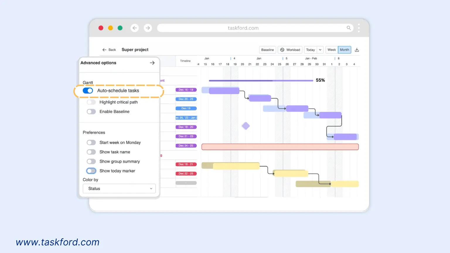 Automation in Project Time Tracker