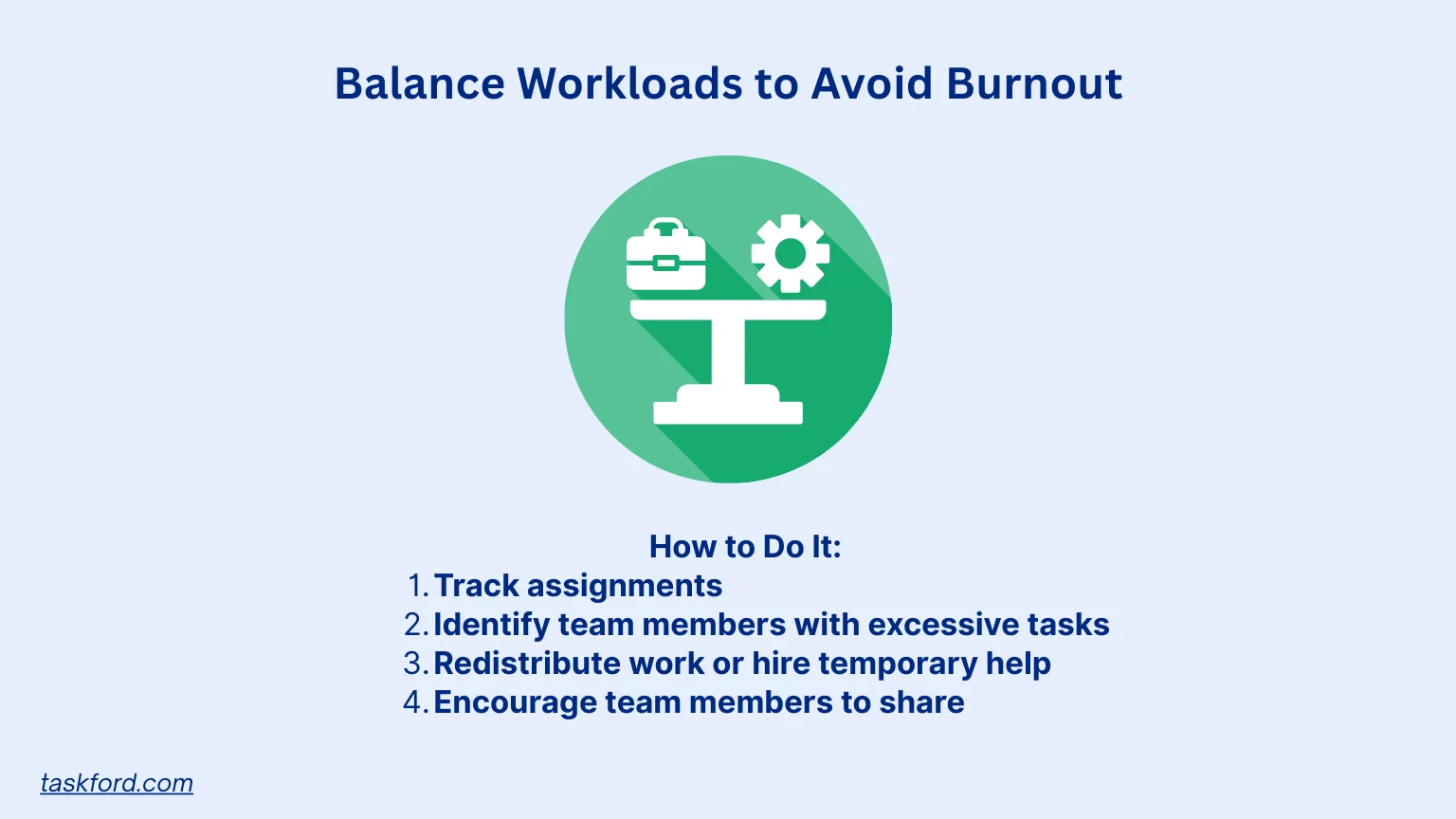 Balance Workloads to Avoid Burnout