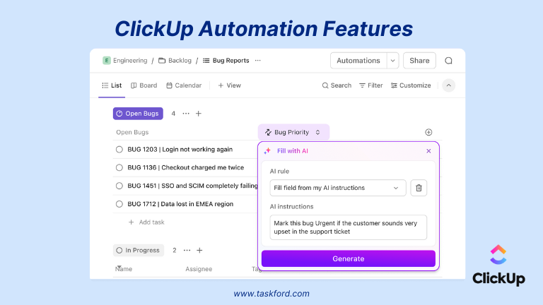 Clickup automation
