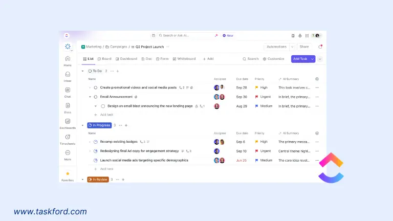 Microsoft Project Alternative - ClickUp