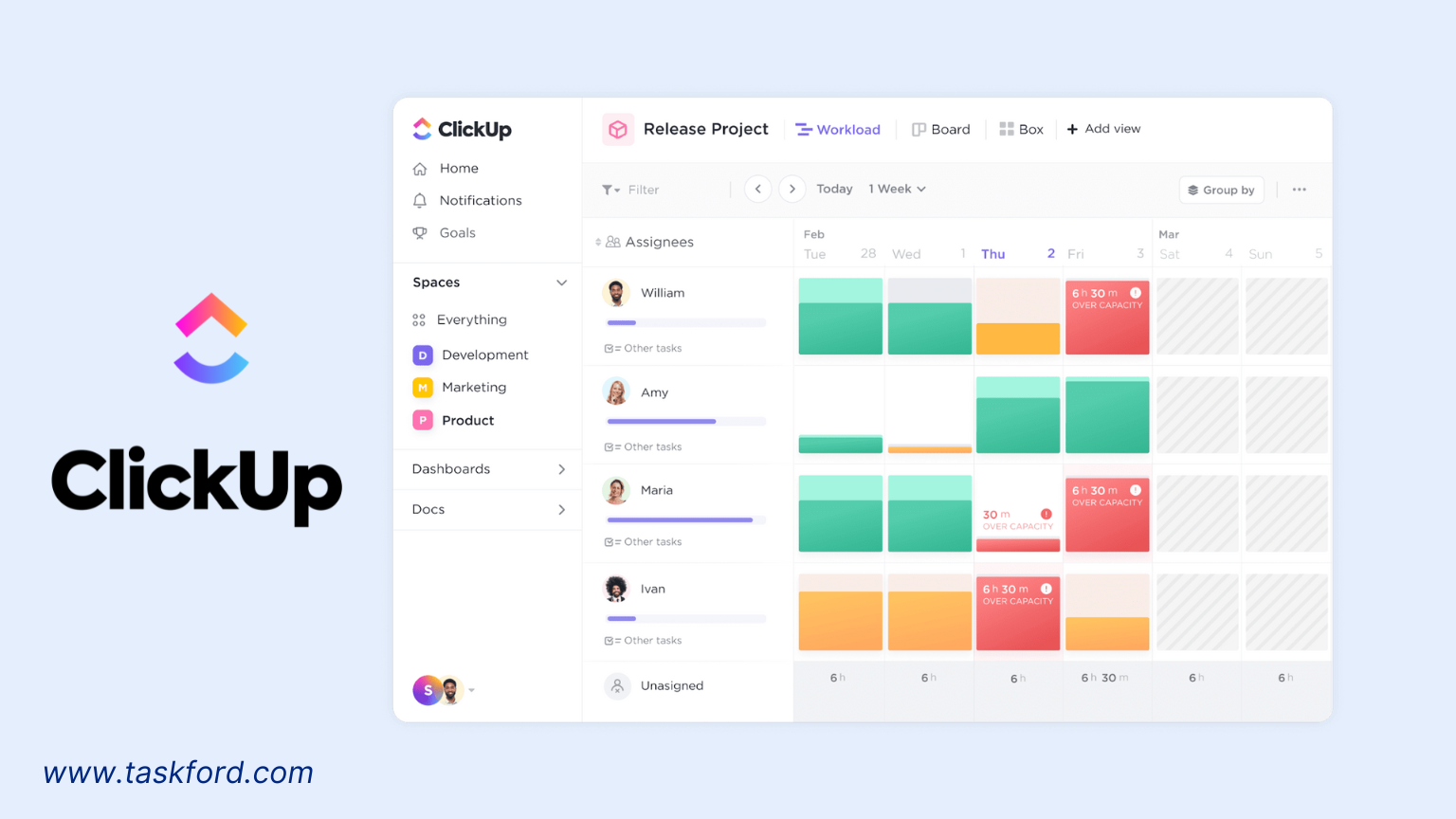ClickUp Workload Management