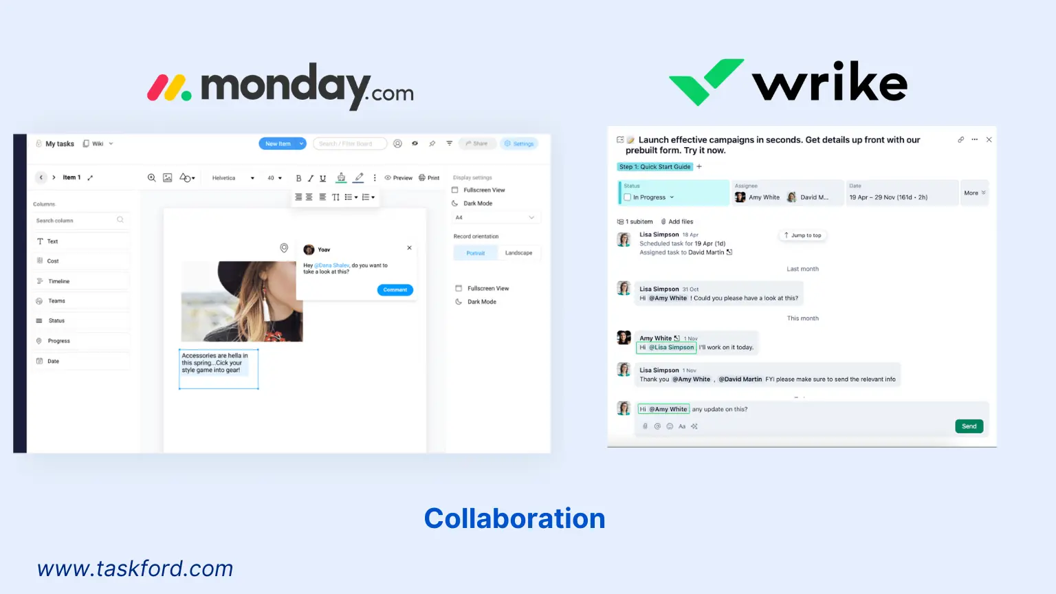 Wrike vs Monday - Dashboard