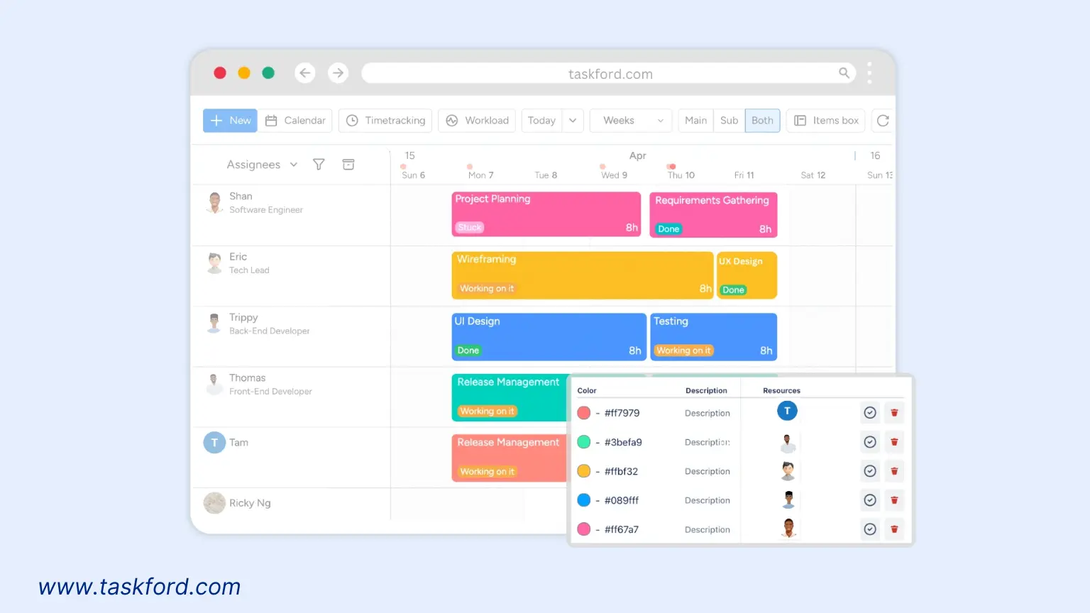 Customization in Project Time Tracker