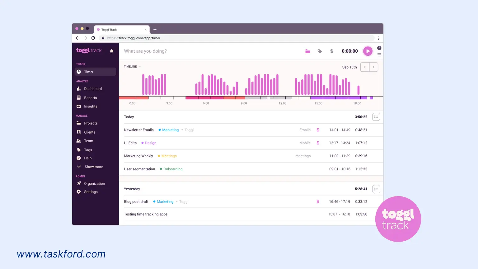 Free Time Tracking Apps For Freelancers - Toggl Track