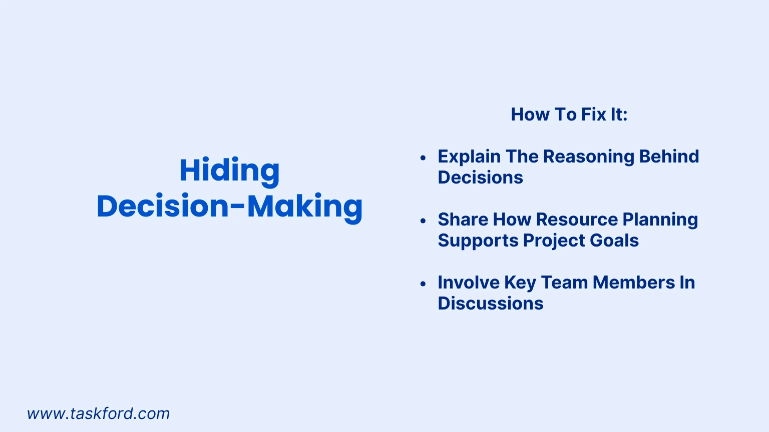 Leadership Mistake 6: Hiding Decision-Making