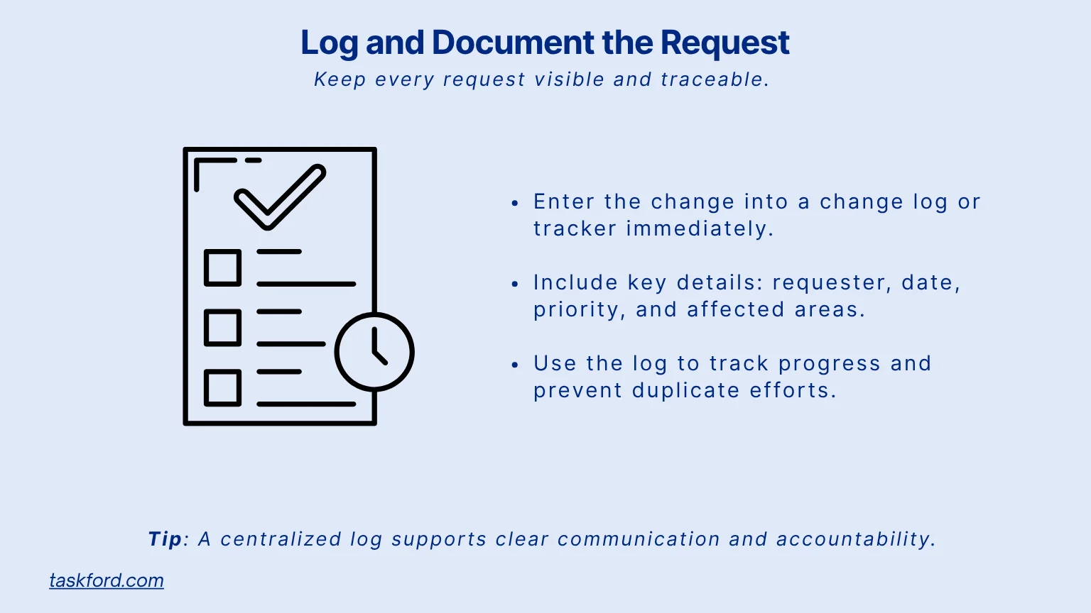Log and Document the Request