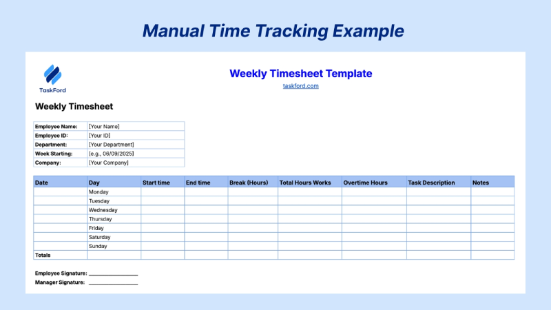 What is Manual Time Tracking 