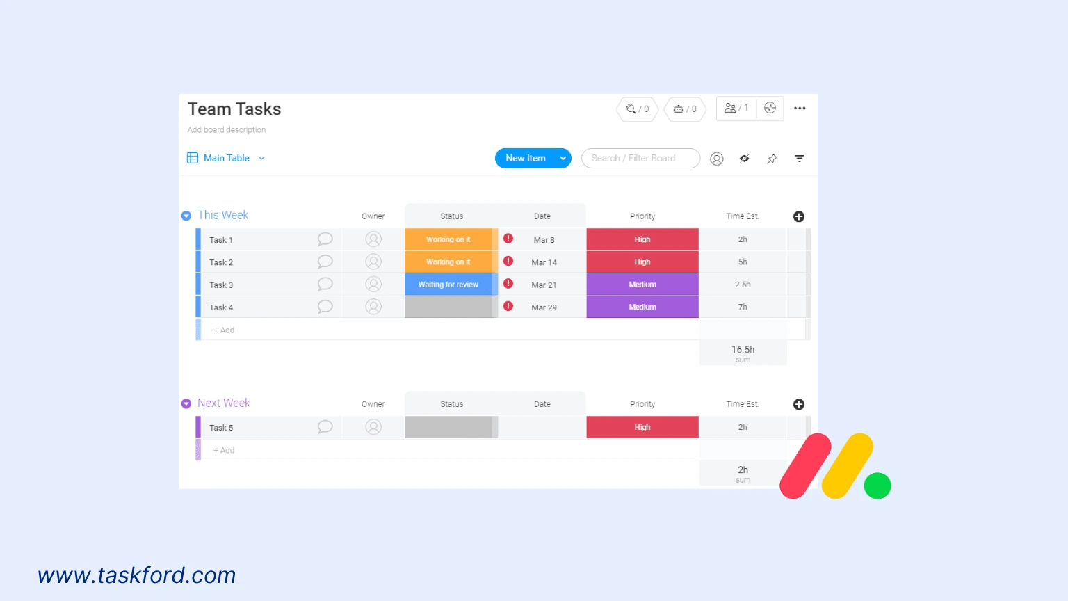 Monday.com's virtual collaboration tool