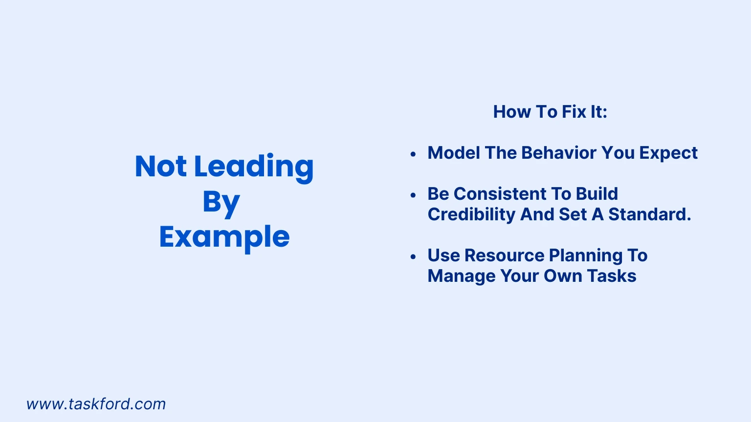 Leadership Mistake 4: Not Leading by Example