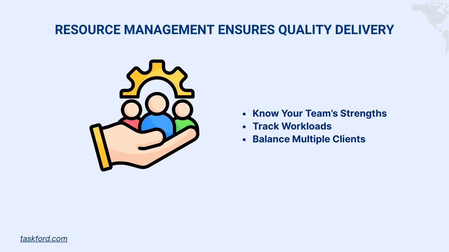 Resource Management Ensures Quality Delivery