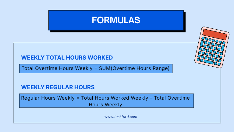Weekly Total Hours Worked - Step 5: Calculate Overtime and Weekly Totals