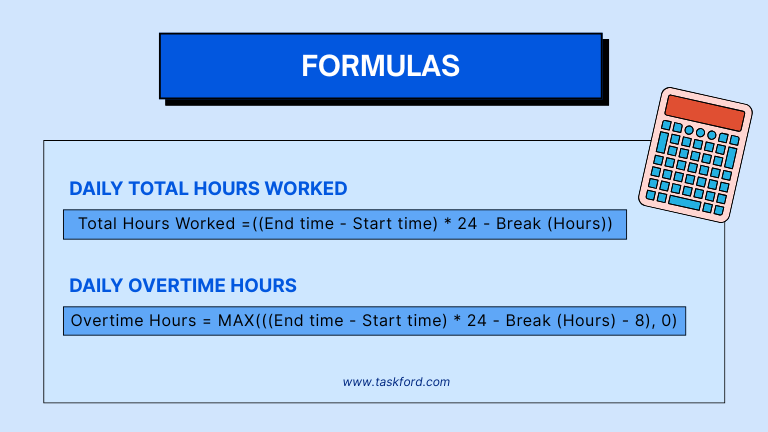Step 5: Calculate Overtime and Weekly Totals