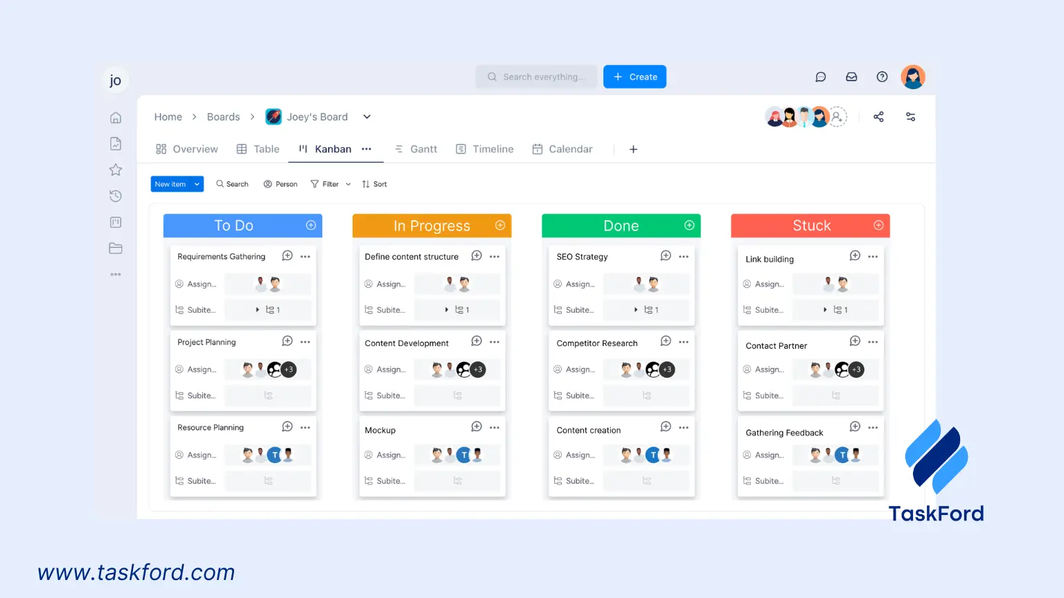 TaskFord Agile Project Management Tool