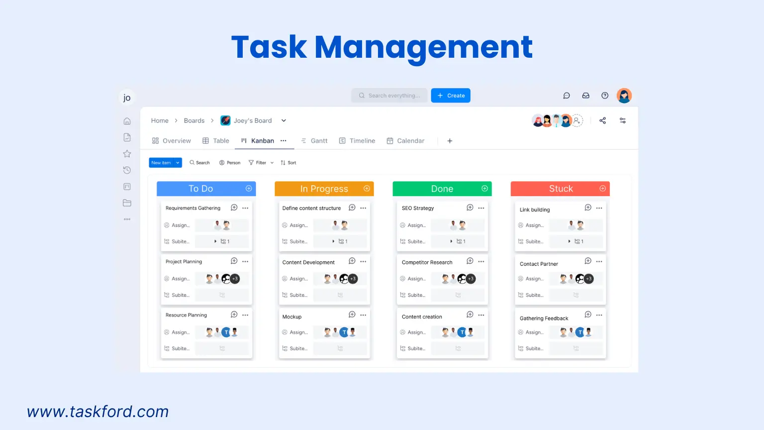 TaskFord Task Management for Team Manager