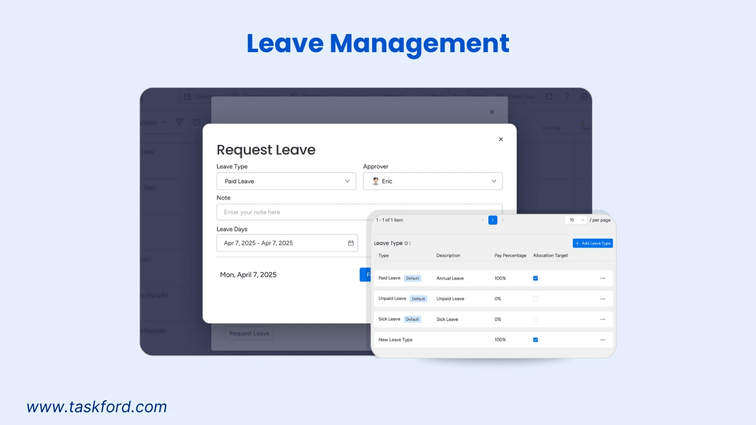 TaskFord's Leave Management