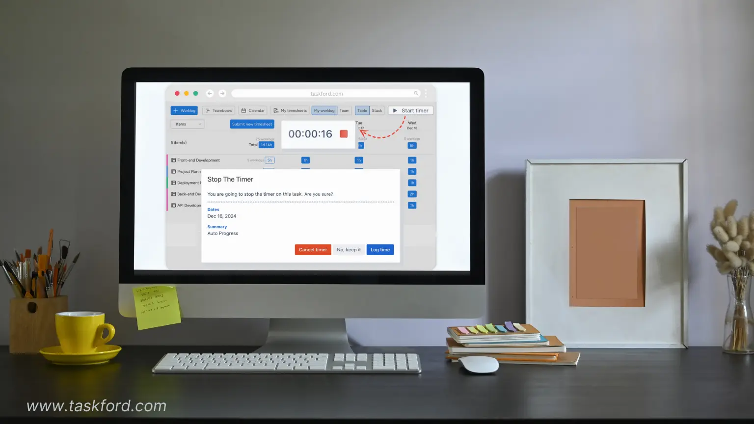 Project Time Tracker - TaskFord