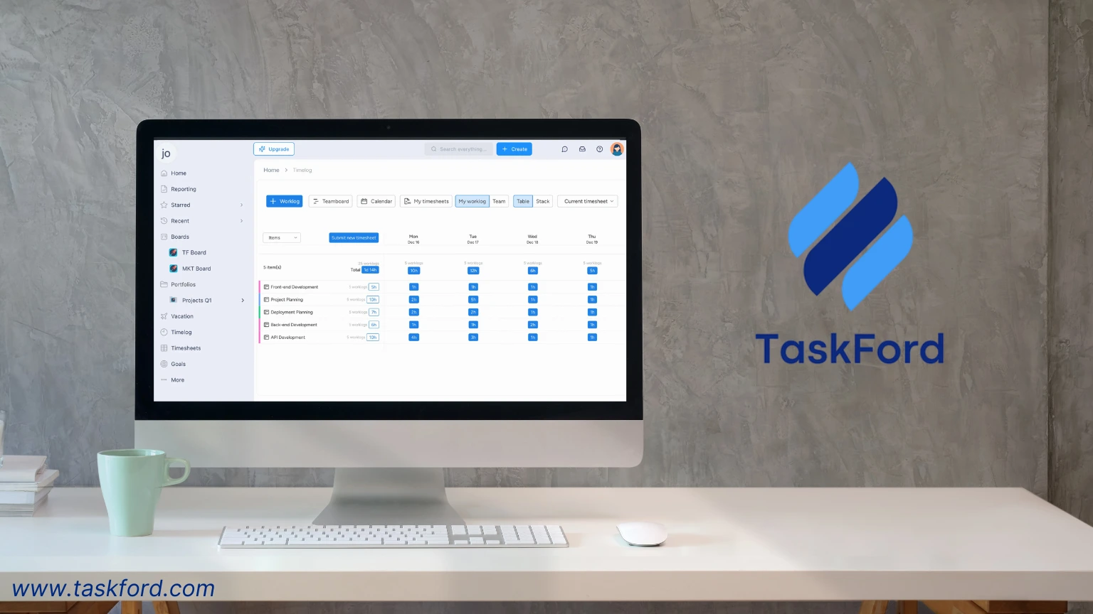 Time Tracking For Small Business - TaskFord 