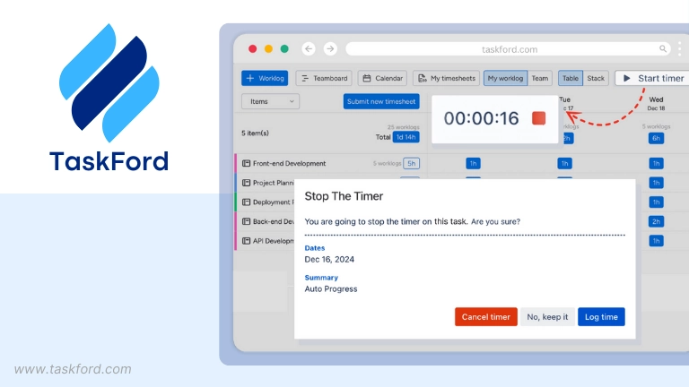 Timesheet Template - TaskFord