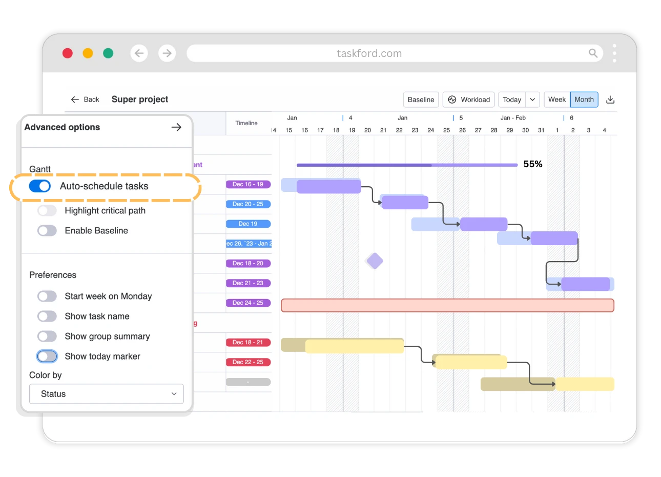 auto scheduling