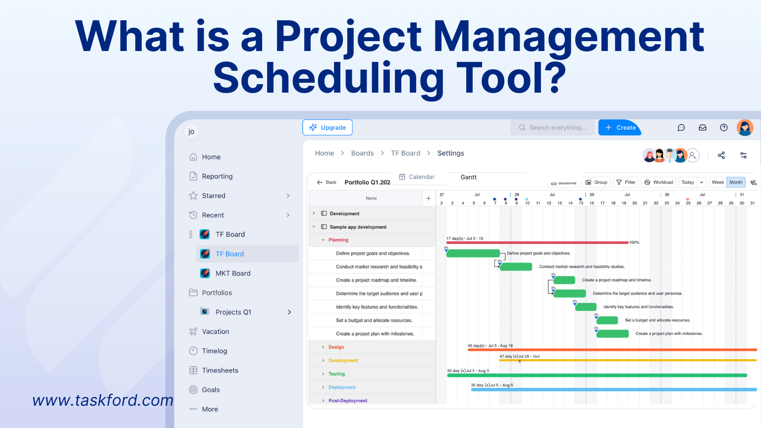 What is a Project Management Scheduling Tool